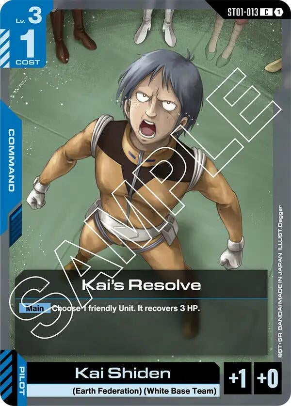 Image for Kai's Resolve (ST01-013) (Starter Deck 01: Heroic Beginnings) (ST01) - Gundam Card Game