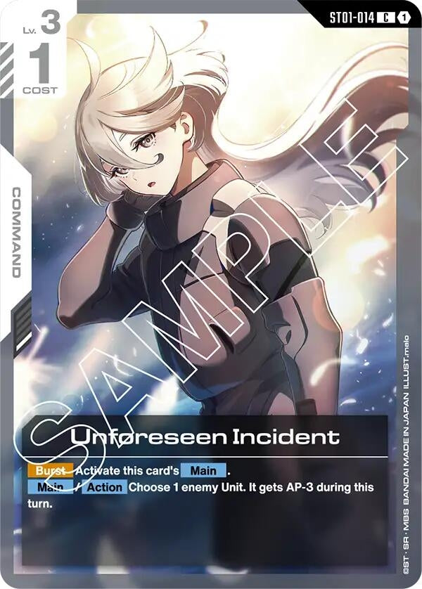 Image for Unforeseen Incident (ST01-014) (Starter Deck 01: Heroic Beginnings) (ST01) - Gundam Card Game