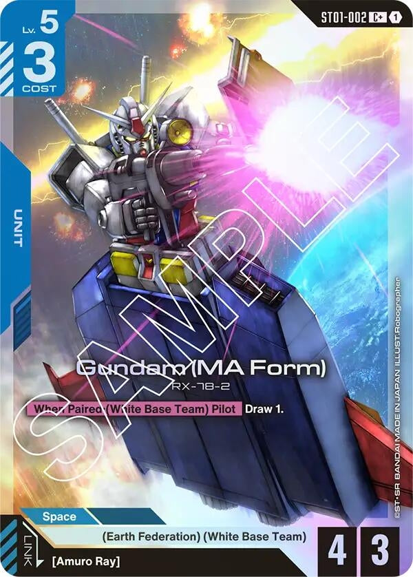 Image for Gundam (MA Form) (C+) (ST01-002) (Starter Deck 01: Heroic Beginnings) (ST01) - Gundam Card Game