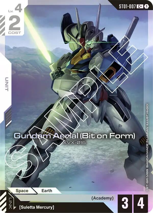 Gundam Aerial (Bit on Form) (C+) (ST01-007) (Starter Deck 01: Heroic Beginnings)
