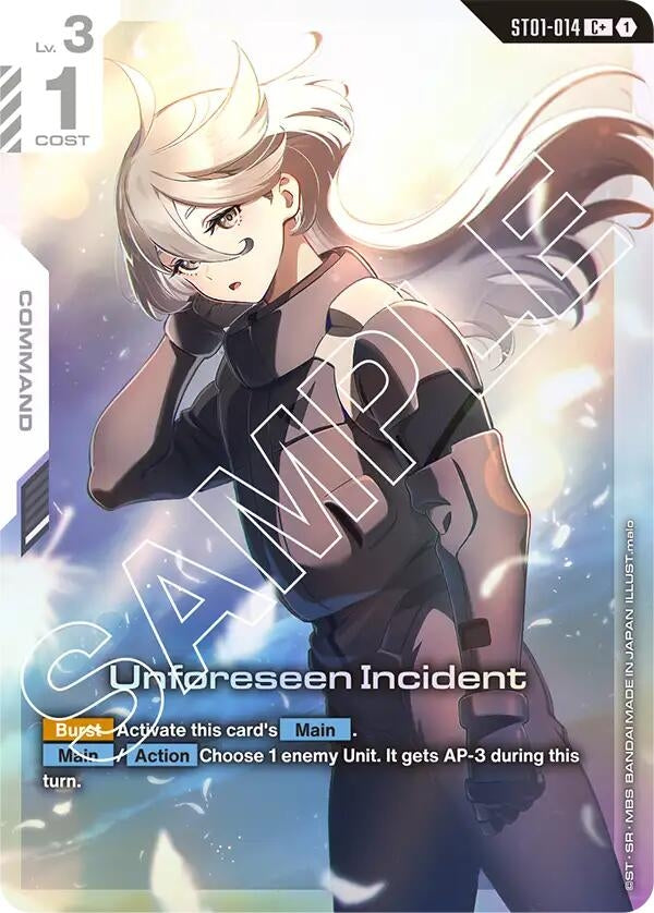 Image for Unforeseen Incident (C+) (ST01-014) (Starter Deck 01: Heroic Beginnings) (ST01) - Gundam Card Game