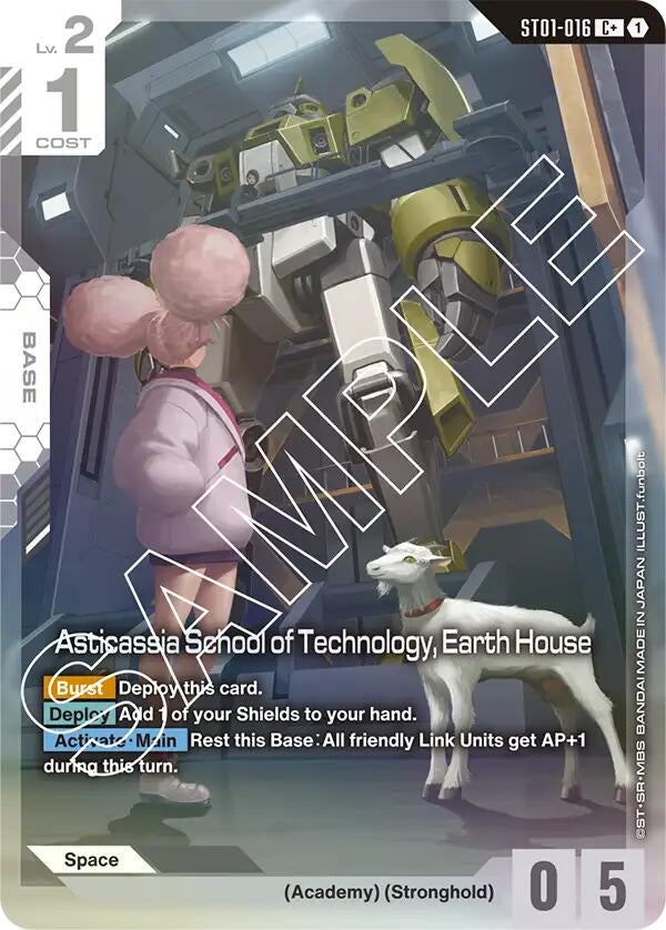 Image for Asticassia School of Technology, Earth House (C+) (ST01-016) (Starter Deck 01: Heroic Beginnings) (ST01) - Gundam Card Game