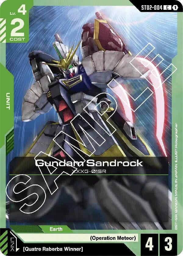 Image for Gundam Sandrock (ST02-004) (Starter Deck 02: Wings of Advance) (ST02) - Gundam Card Game