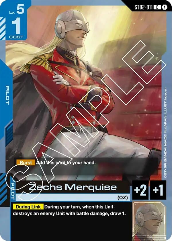 Image for Zechs Merquise (ST02-011) (Starter Deck 02: Wings of Advance) (ST02) - Gundam Card Game