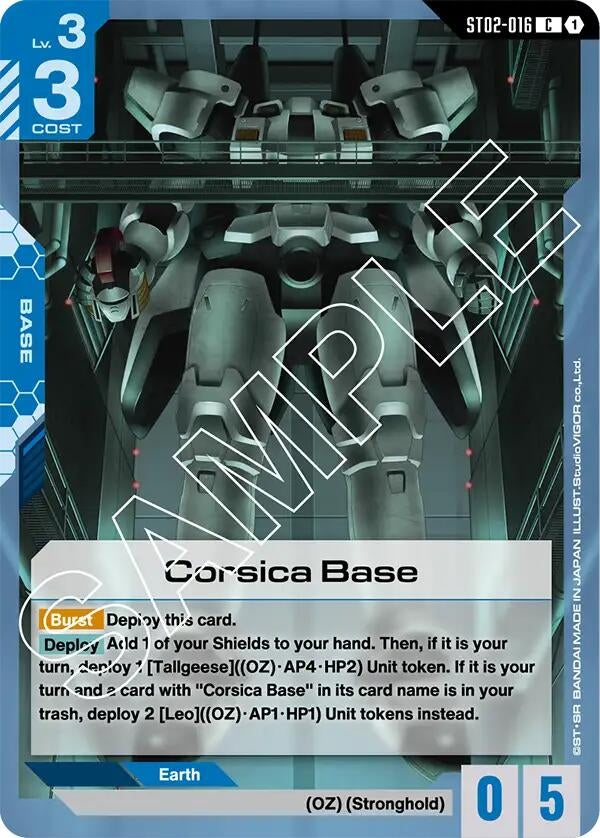Image for Corsica Base (ST02-016) (Starter Deck 02: Wings of Advance) (ST02) - Gundam Card Game