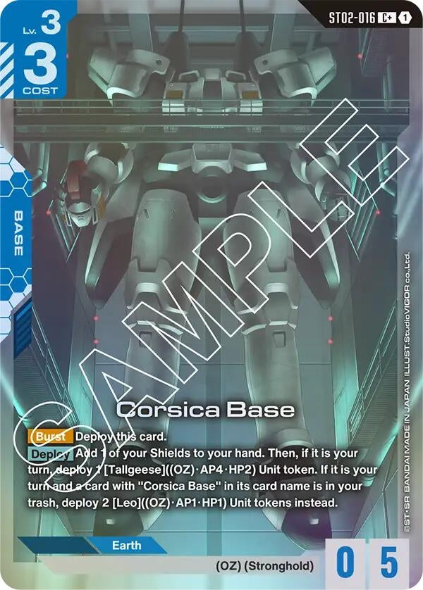 Image for Corsica Base (C+) (ST02-016) (Starter Deck 02: Wings of Advance) (ST02) - Gundam Card Game