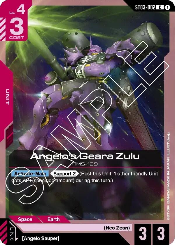 Image for Angelo's Geara Zulu (ST03-002) (Starter Deck 03: Zeon's Rush) (ST03) - Gundam Card Game