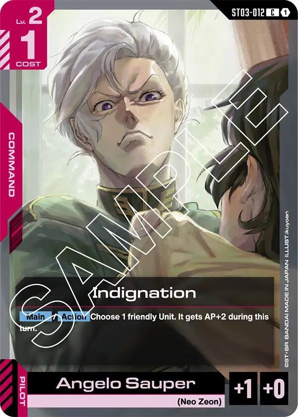 Image for Indignation (ST03-012) (Starter Deck 03: Zeon's Rush) (ST03) - Gundam Card Game