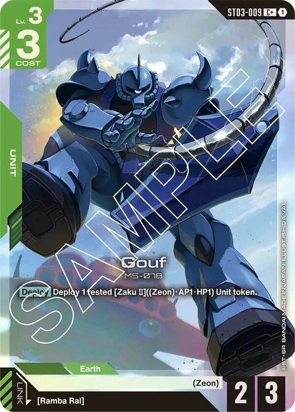 Image for Gouf (C+) (ST03-009) (Starter Deck 03: Zeon's Rush) (ST03) - Gundam Card Game