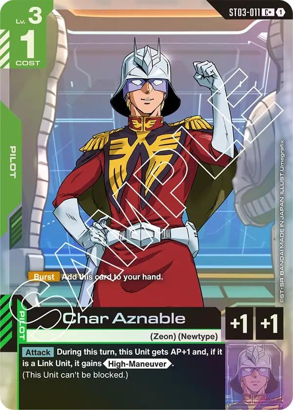 Image for Char Aznable (C+) (ST03-011) (Starter Deck 03: Zeon's Rush) (ST03) - Gundam Card Game