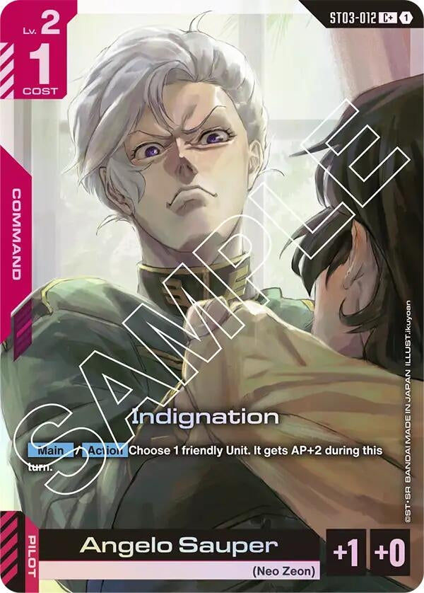 Image for Indignation (C+) (ST03-012) (Starter Deck 03: Zeon's Rush) (ST03) - Gundam Card Game