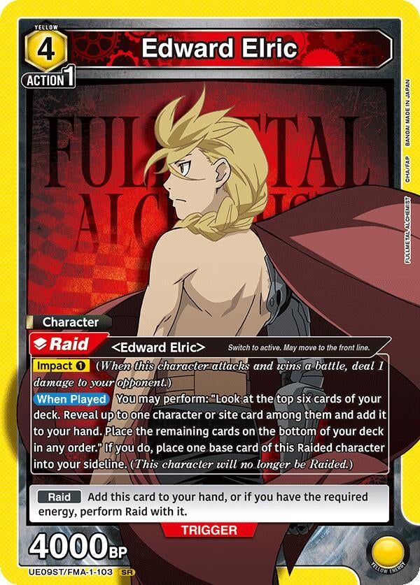 Image for Edward Elric (103) (UE09ST/FMA-1-103) (UE09ST: FULLMETAL ALCHEMIST Starter Deck) (UE09ST) - Union Arena