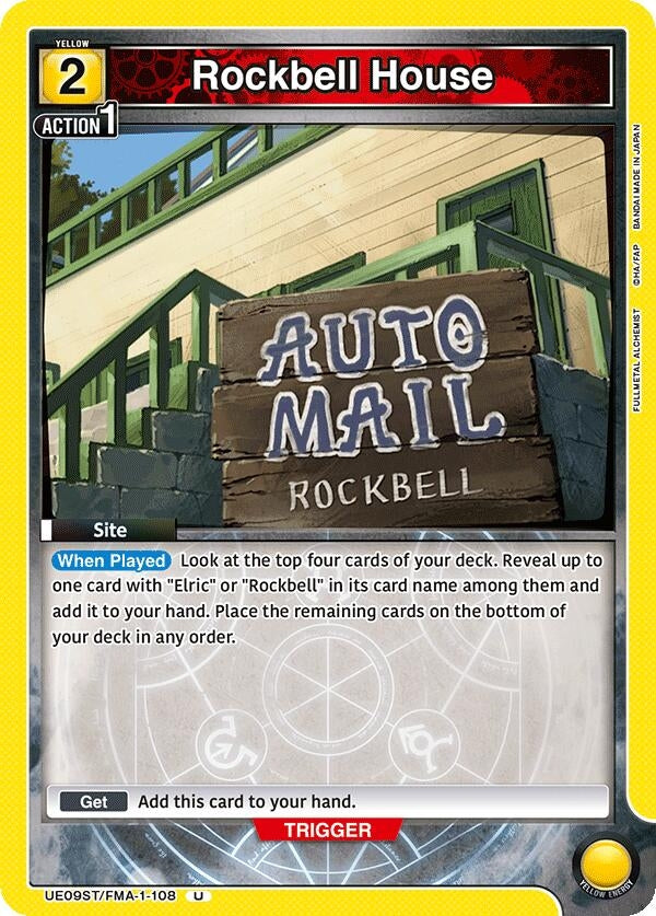 Image for Rockbell House (UE09ST/FMA-1-108) (UE09ST: FULLMETAL ALCHEMIST Starter Deck) (UE09ST) - Union Arena