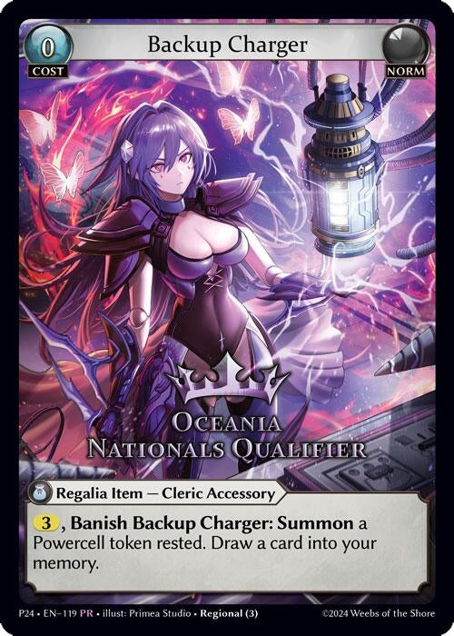 Image for Backup Charger (Oceania Nationals Qualifier) (119) (Region Exclusive Promotional Cards) (GSC) - Grand Archive TCG