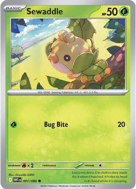 Image for Sewaddle (001/086) (SV: White Flare) (WHT) - Pokemon