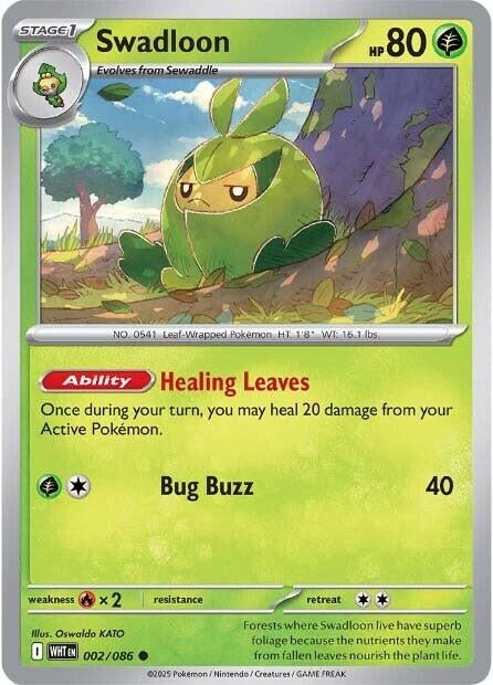 Image for Swadloon (002/086) (SV: White Flare) (WHT) - Pokemon