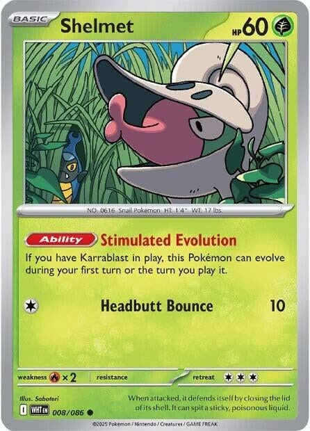 Image for Shelmet (008/086) (SV: White Flare) (WHT) - Pokemon