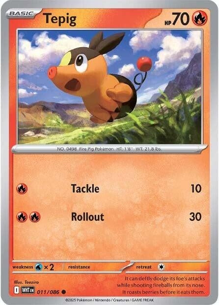 Image for Tepig (011/086) (SV: White Flare) (WHT) - Pokemon
