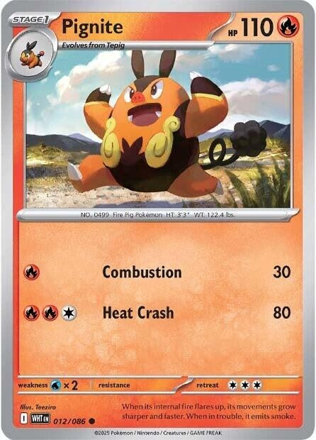 Image for Pignite (012/086) (SV: White Flare) (WHT) - Pokemon