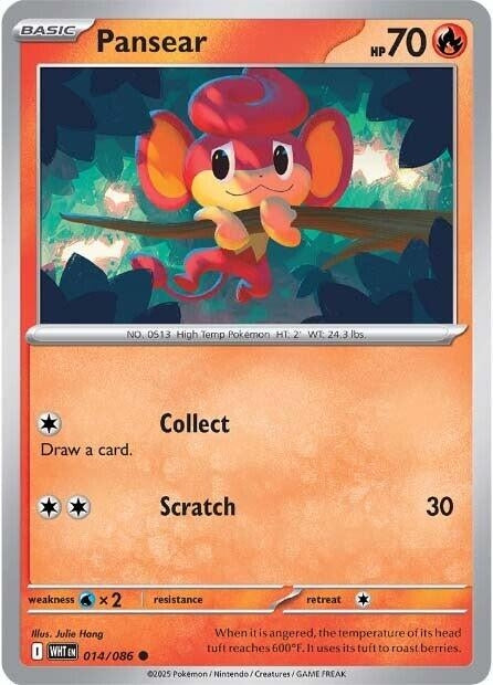 Image for Pansear (014/086) (SV: White Flare) (WHT) - Pokemon