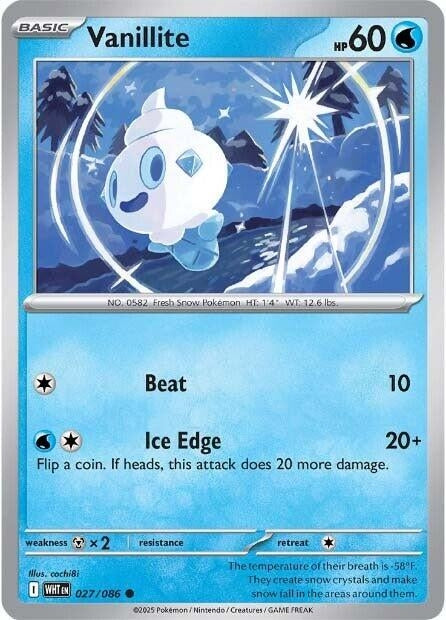 Image for Vanillite (027/086) (SV: White Flare) (WHT) - Pokemon