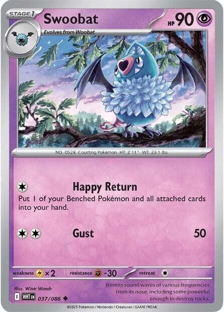 Image for Swoobat (037/086) (SV: White Flare) (WHT) - Pokemon
