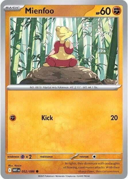 Image for Mienfoo (052/086) (SV: White Flare) (WHT) - Pokemon