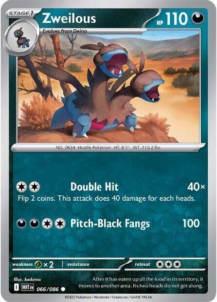 Image for Zweilous (066/086) (SV: White Flare) (WHT) - Pokemon