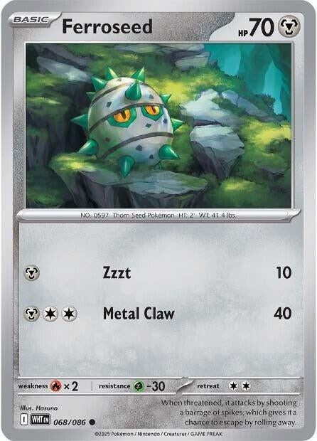 Image for Ferroseed (068/086) (SV: White Flare) (WHT) - Pokemon