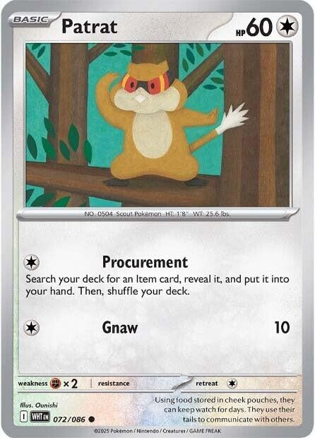 Image for Patrat (072/086) (SV: White Flare) (WHT) - Pokemon