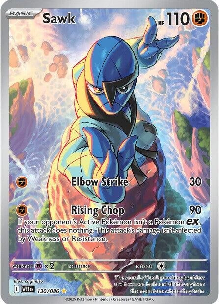 Image for Sawk (130/086) (SV: White Flare) (WHT) - Pokemon