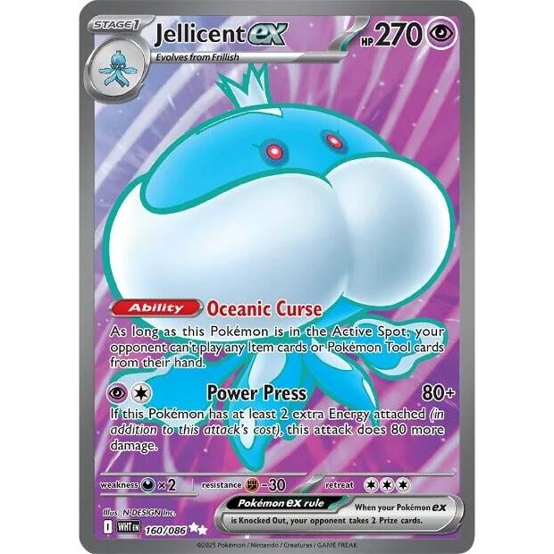 Jellicent ex (160/086) (SV: White Flare) - PokeBox USA