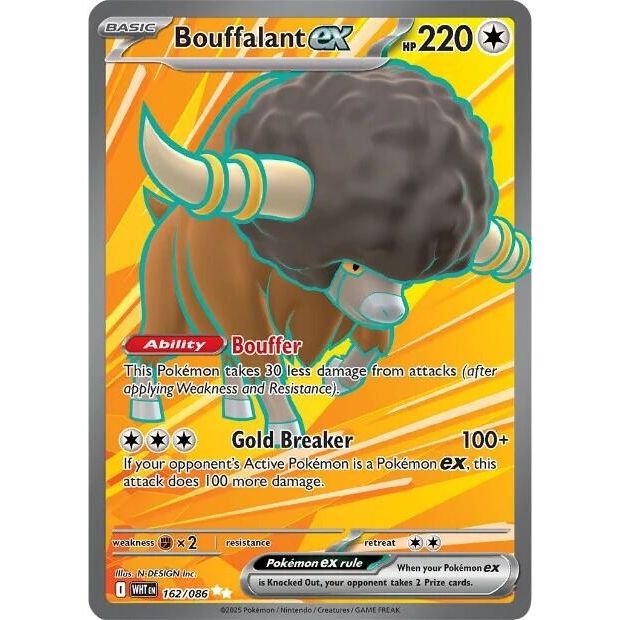 Bouffalant ex (162/086) (SV: White Flare) - PokeBox USA