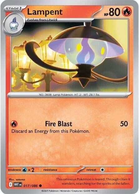 Image for Lampent (017/086) (SV: White Flare) (WHT) - Pokemon