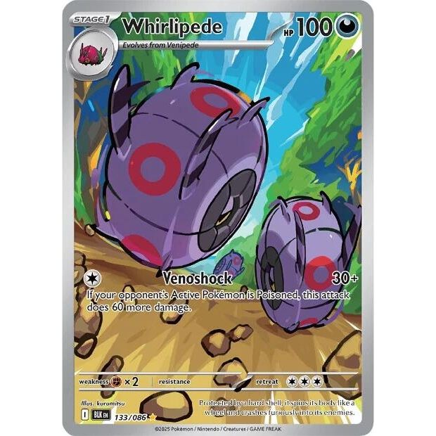 Whirlipede (133/086) (SV: Black Bolt) - PokeBox USA