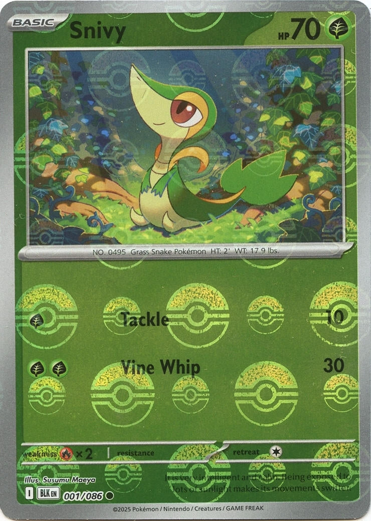 Image for Snivy (Poke Ball Pattern) (001/086) (SV: Black Bolt) - Pokemon