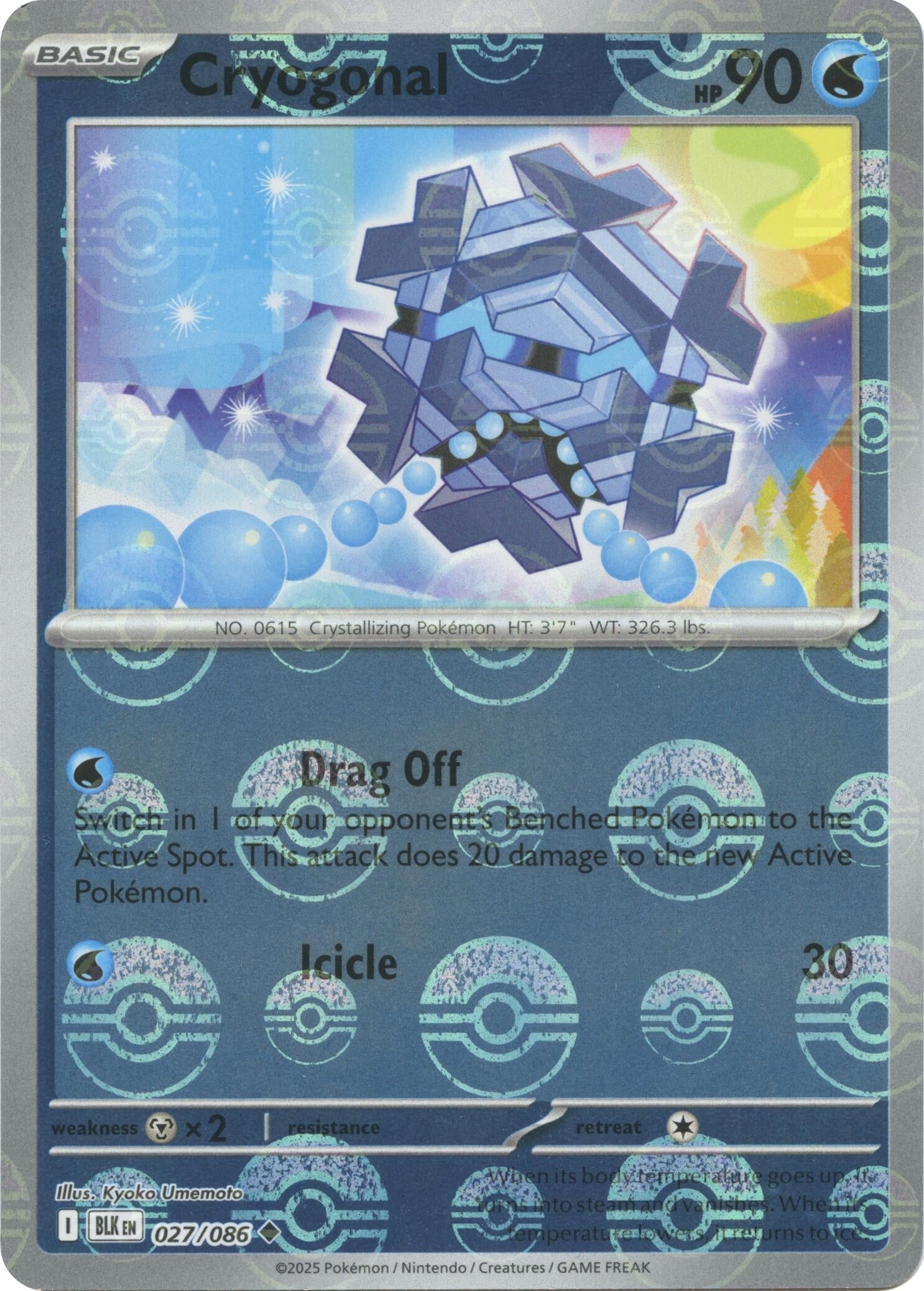 Image for Cryogonal (Poke Ball Pattern) (027/086) (SV: Black Bolt) - Pokemon