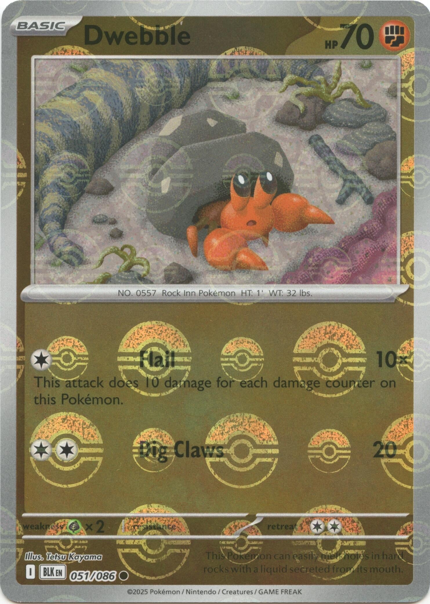 Image for Dwebble (Poke Ball Pattern) (051/086) (SV: Black Bolt) - Pokemon