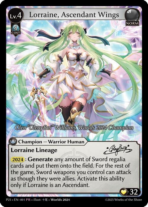 Image for Lorraine, Ascendant Wings (003) (Supporter Pack 3) (SP3) - Grand Archive TCG