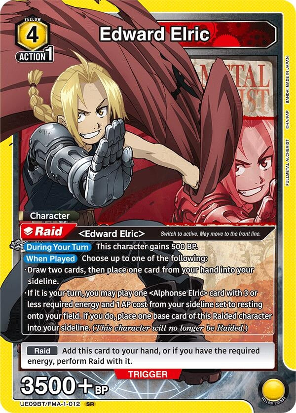 Image for Edward Elric (012) (UE09BT/FMA-1-012) (UE09BT: FULLMETAL ALCHEMIST) (UE09BT) - Union Arena