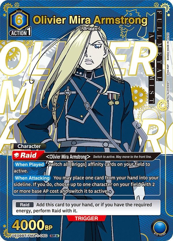 Image for Olivier Mira Armstrong (060) (SR*) (UE09BT/FMA-1-060) (UE09BT: FULLMETAL ALCHEMIST) (UE09BT) - Union Arena