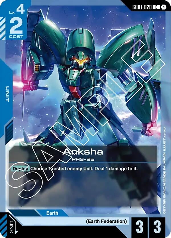 Image for Anksha (GD01-020) (Newtype Rising) (GD01) - Gundam Card Game