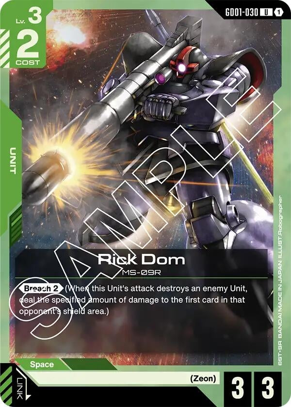 Image for Rick Dom (GD01-030) (Newtype Rising) (GD01) - Gundam Card Game