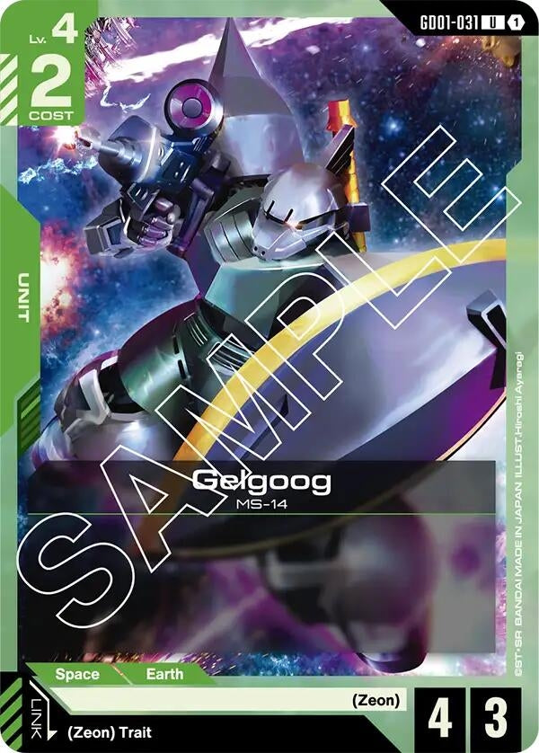 Image for Gelgoog (GD01-031) (Newtype Rising) (GD01) - Gundam Card Game