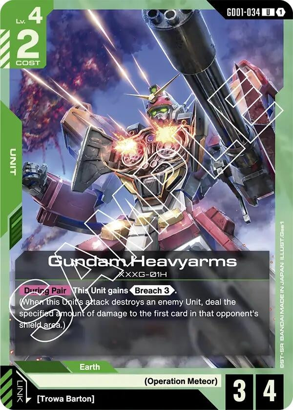 Image for Gundam Heavyarms (GD01-034) (Newtype Rising) (GD01) - Gundam Card Game