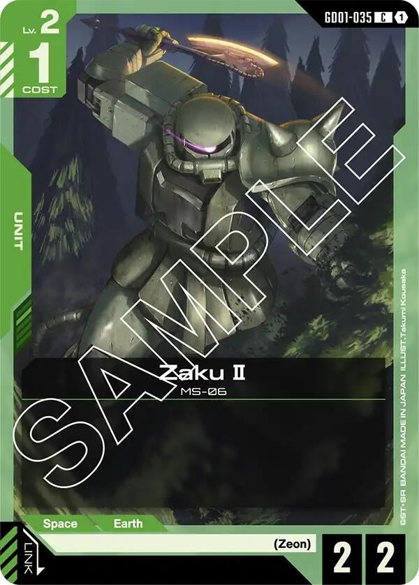 Image for Zaku II (GD01-035) (Newtype Rising) (GD01) - Gundam Card Game