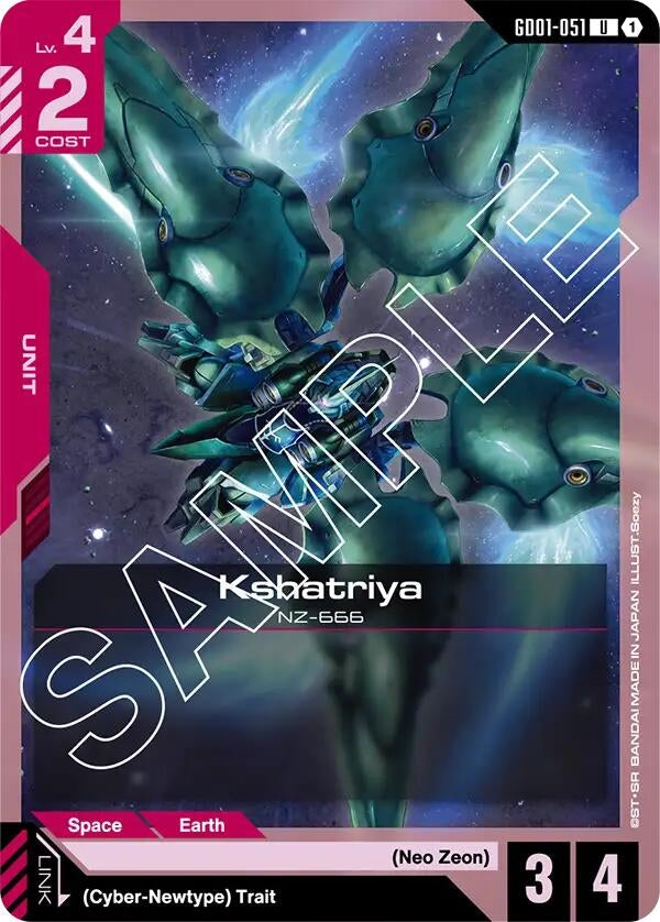 Image for Kshatriya (GD01-051) (GD01-051) (Newtype Rising) (GD01) - Gundam Card Game