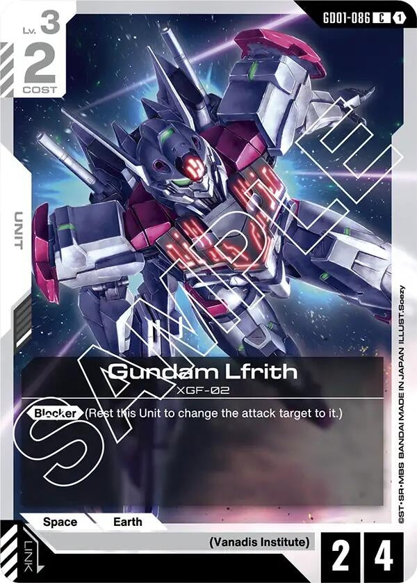 Image for Gundam Lfrith (GD01-086) (Newtype Rising) (GD01) - Gundam Card Game