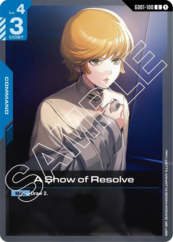 Image for A Show of Resolve (GD01-100) (Newtype Rising) (GD01) - Gundam Card Game