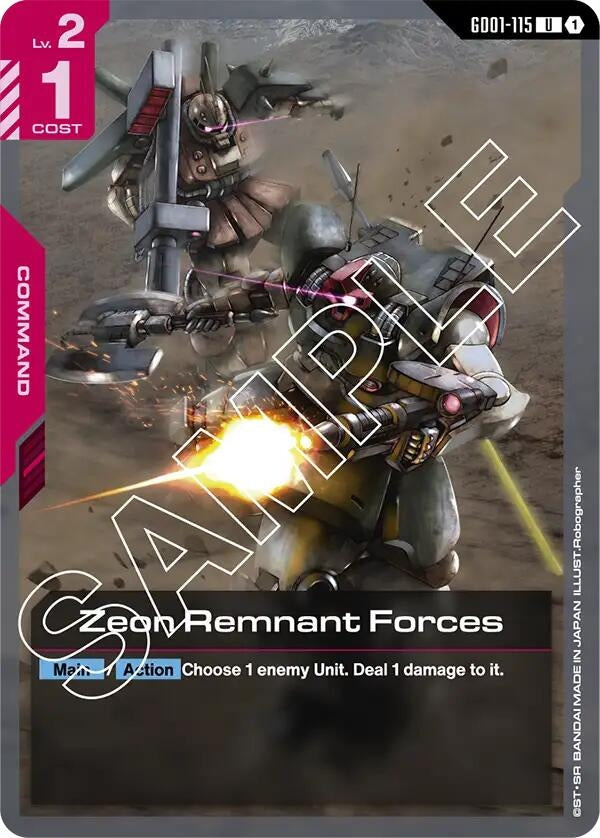 Image for Zeon Remnant Forces (GD01-115) (Newtype Rising) (GD01) - Gundam Card Game